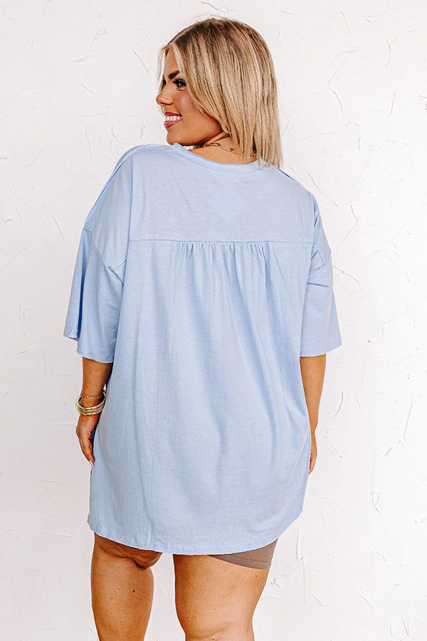 Chic And Sincere Shift Tee In Sky Blue Curves sold by Impressions product image thumbnail 4