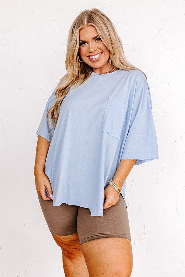 Chic And Sincere Shift Tee In Sky Blue Curves sold by Impressions product image thumbnail 2