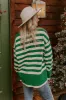 Denver Icon Stripe Sweater In Green sold by Impressions