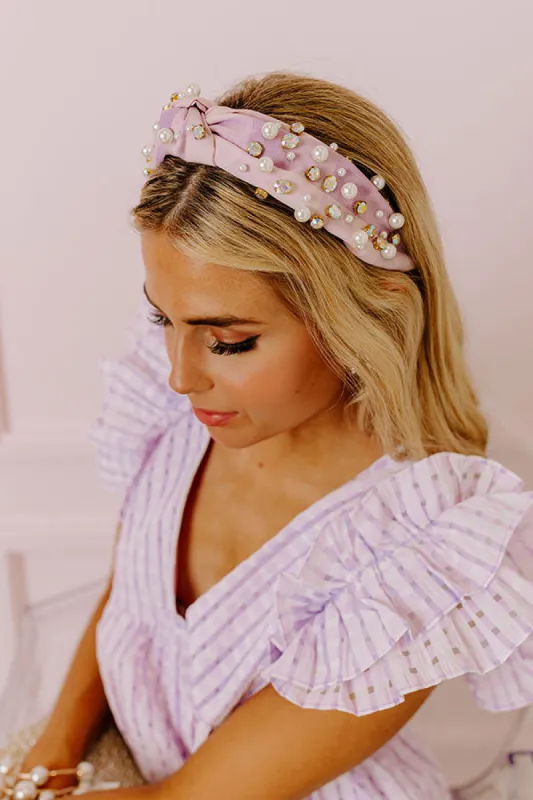 Blissful Break Embellished Headband In Lavender sold by Impressions