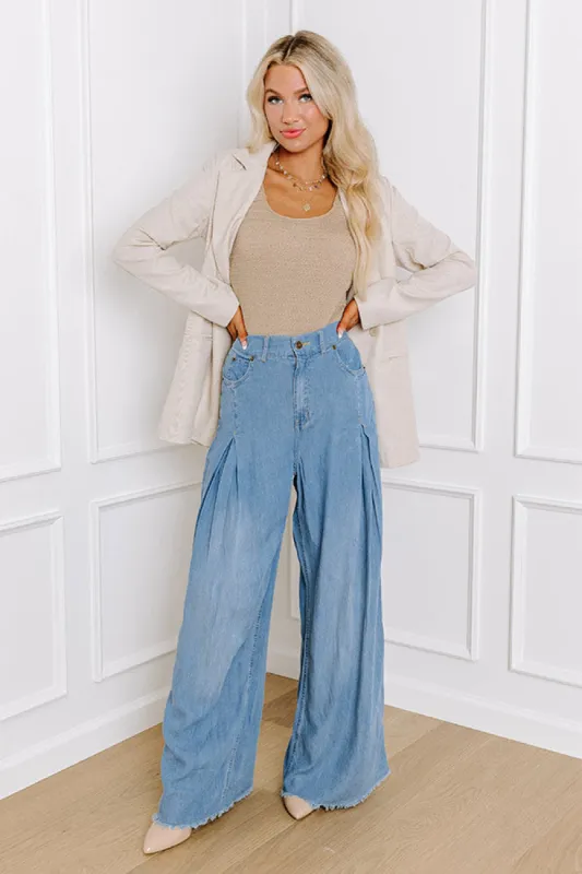 The Jessica Wide Leg Denim Trouser sold by Impressions