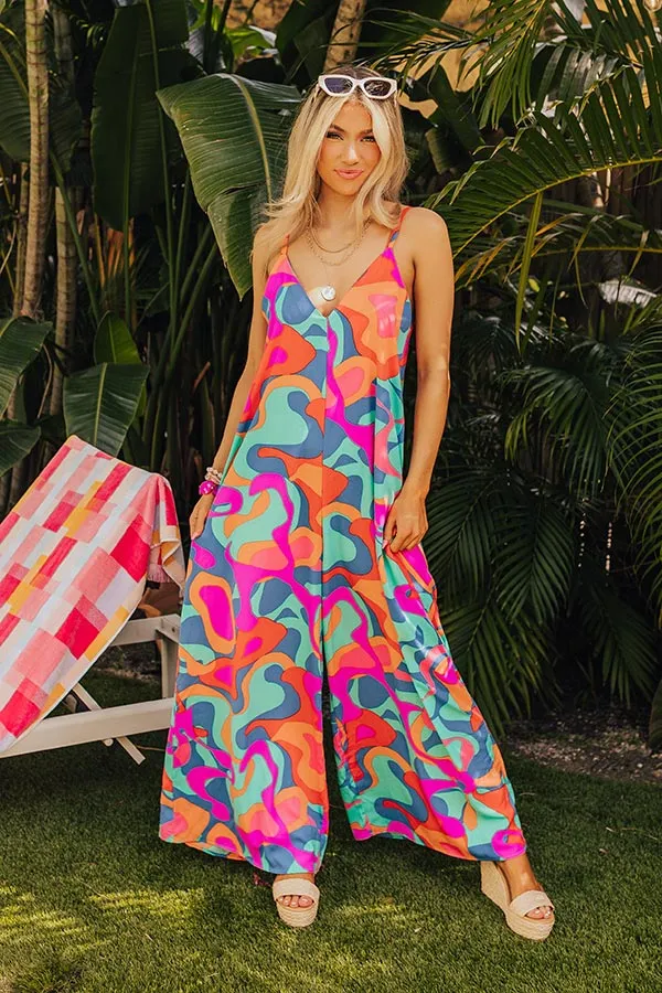 Tulum Dreaming Jumpsuit in Turquoise sold by Impressions product image thumbnail 3