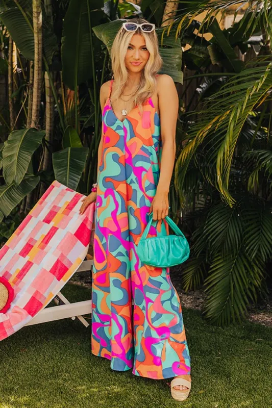 Tulum Dreaming Jumpsuit in Turquoise sold by Impressions