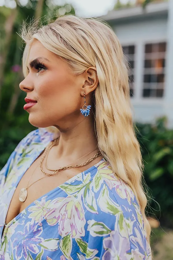 Island Oasis Earrings In Periwinkle sold by Impressions