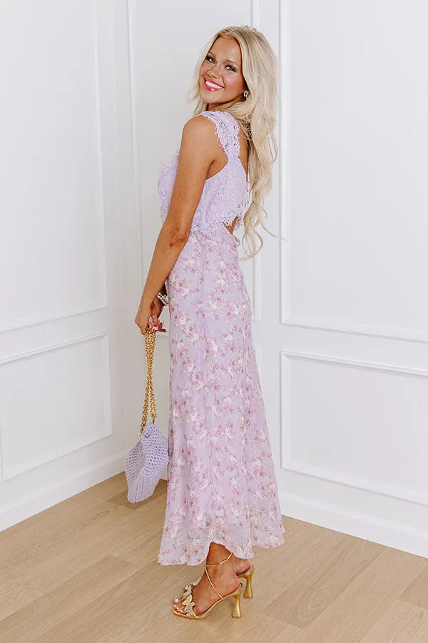 Primrose Path Floral Maxi Dress in Dusty Purple sold by Impressions product image thumbnail 3
