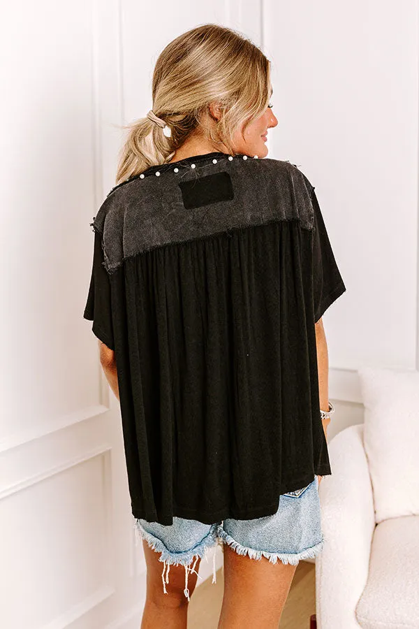 Poised Romance Embellished Top In Black sold by Impressions product image thumbnail 3