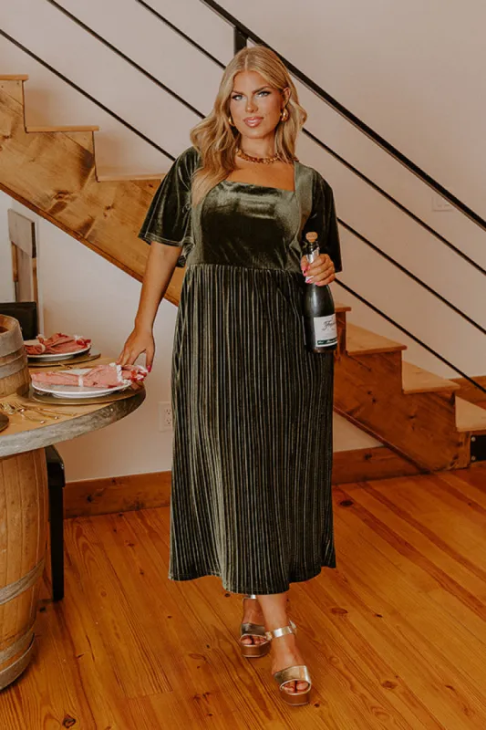 Red Wine Sipping Velvet Midi Curves sold by Impressions