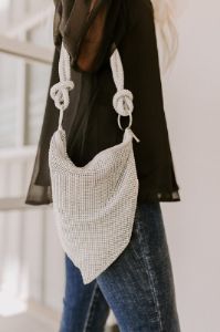 Going Places Rhinestone Purse In Silver sold by Impressions