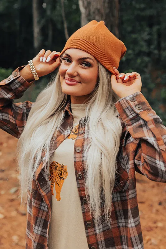 Playlist On Repeat Beanie In Rust sold by Impressions