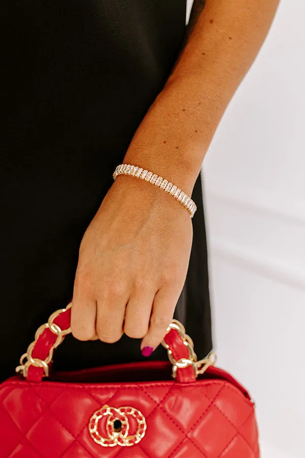 Feeling Glam Cubic Zirconia Cuff Bracelet in Gold sold by Impressions product image thumbnail 3