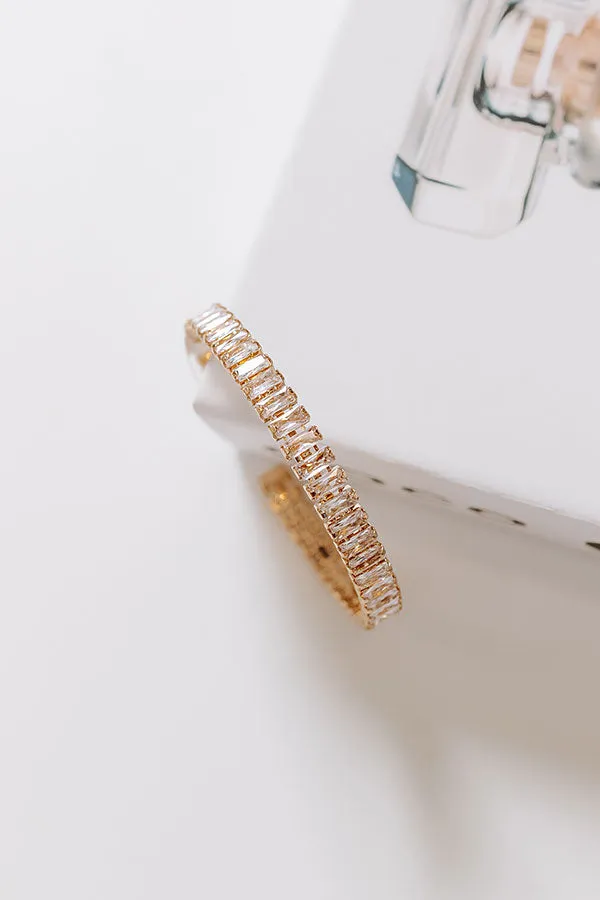 Feeling Glam Cubic Zirconia Cuff Bracelet in Gold sold by Impressions