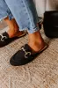 The Elle Faux Suede Mule Loafer sold by Impressions