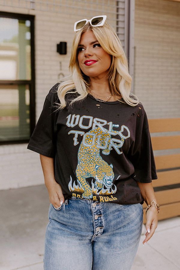 World Tour Distressed Boyfriend Tee Curves sold by Impressions