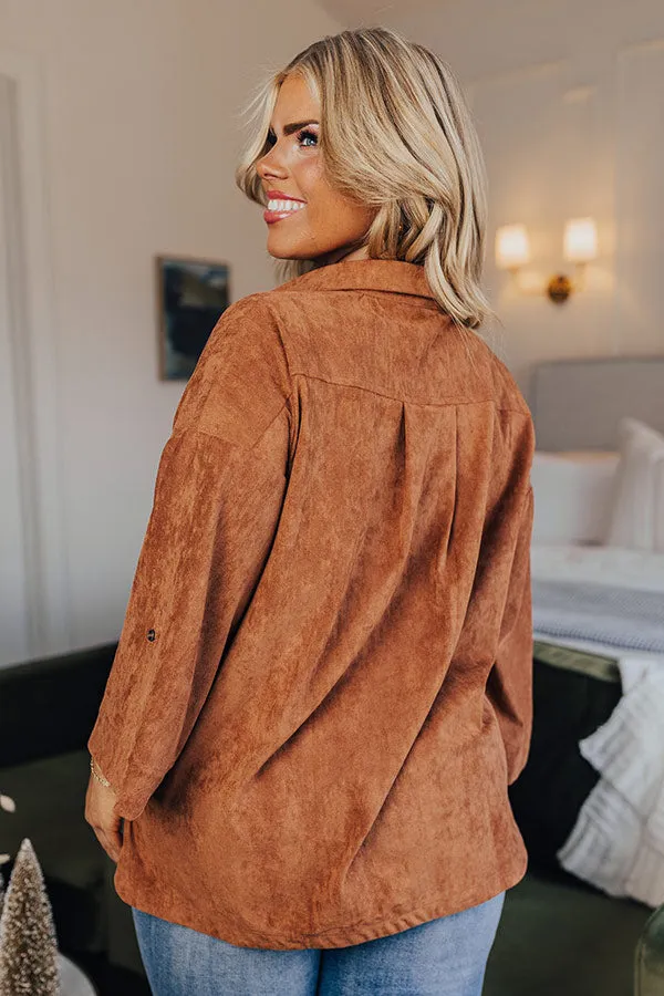 Long Way Home Faux Suede Button Up Curves sold by Impressions product image thumbnail 3