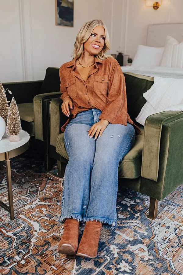 Long Way Home Faux Suede Button Up Curves sold by Impressions product image thumbnail 2