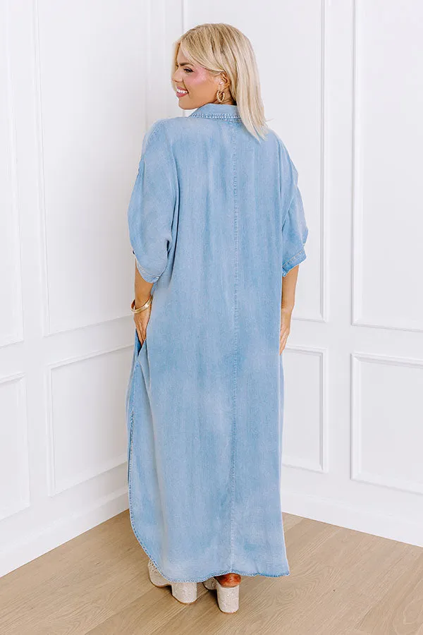 NYC Ready Chambray Maxi Dress Curves sold by Impressions product image thumbnail 5
