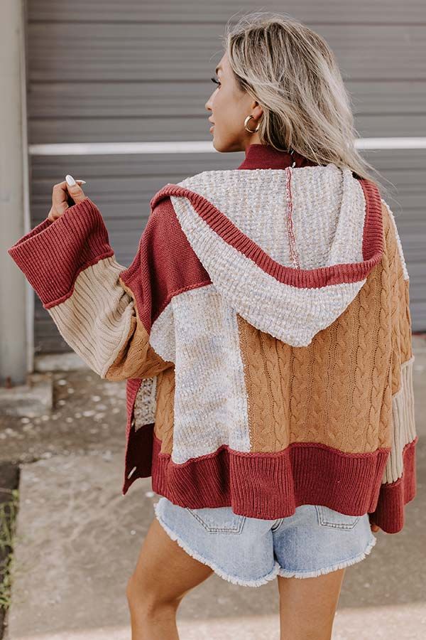 Snuggle Spot Colorblock Sweater In Aurora Red sold by Impressions product image thumbnail 5