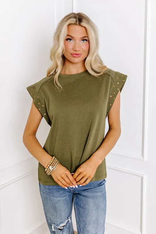 Good To Be Back Shift Top In Olive sold by Impressions