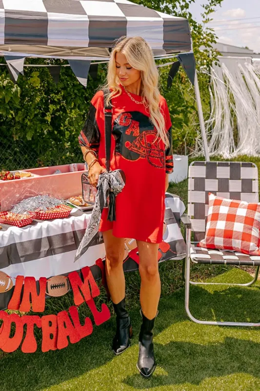 State Pride Sequin Mini Dress in Georgia sold by Impressions