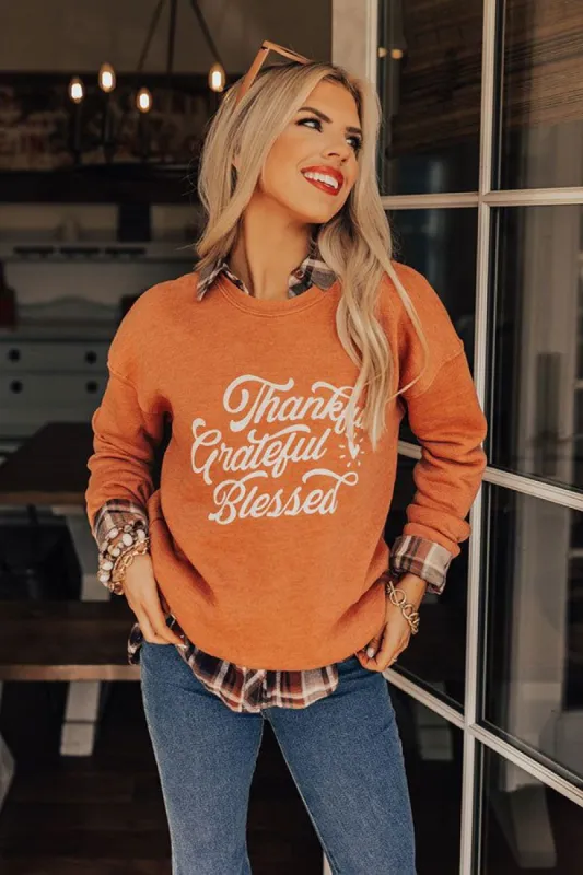 Thankful, Grateful Graphic Sweatshirt sold by Impressions