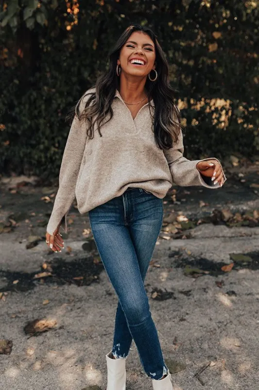 Snowfall Feels Sweater In Birch sold by Impressions