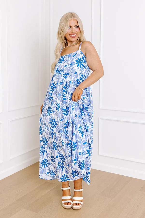 Tranquil Time Floral Midi in Blue Curves sold by Impressions product image thumbnail 2