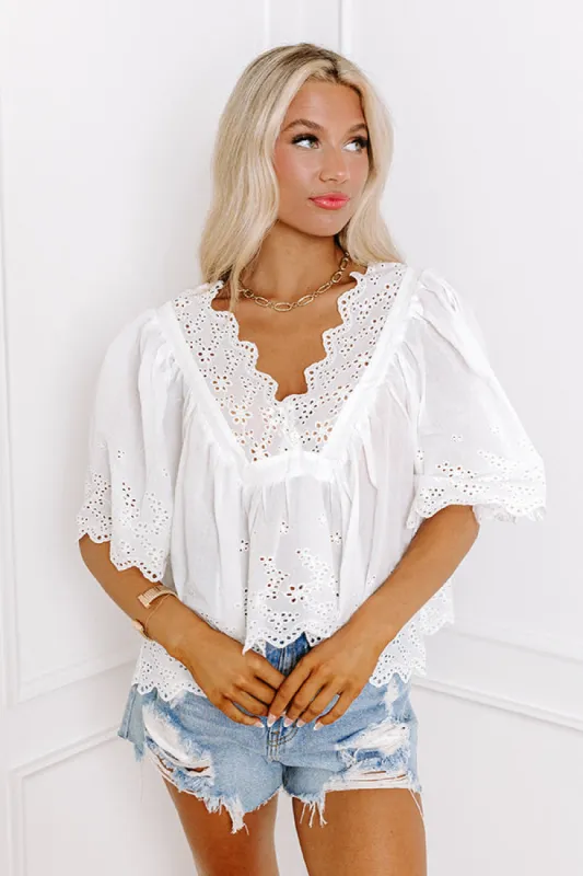 Sun-kissed Serenade Eyelet Top sold by Impressions