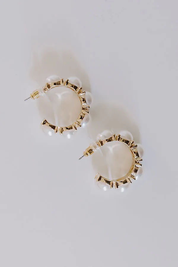 Sweet Pearl Hoop Earrings sold by Impressions product image thumbnail 3