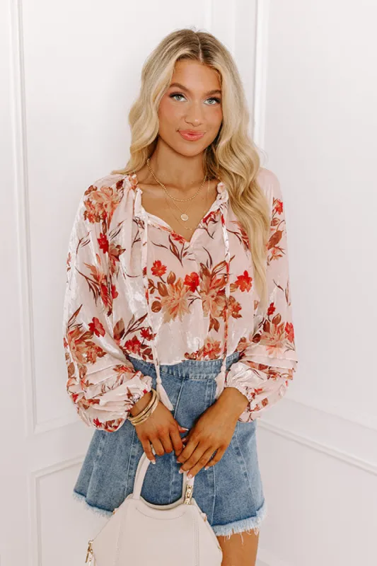 Excellent Taste Velvet Burnout Bodysuit In Pink sold by Impressions