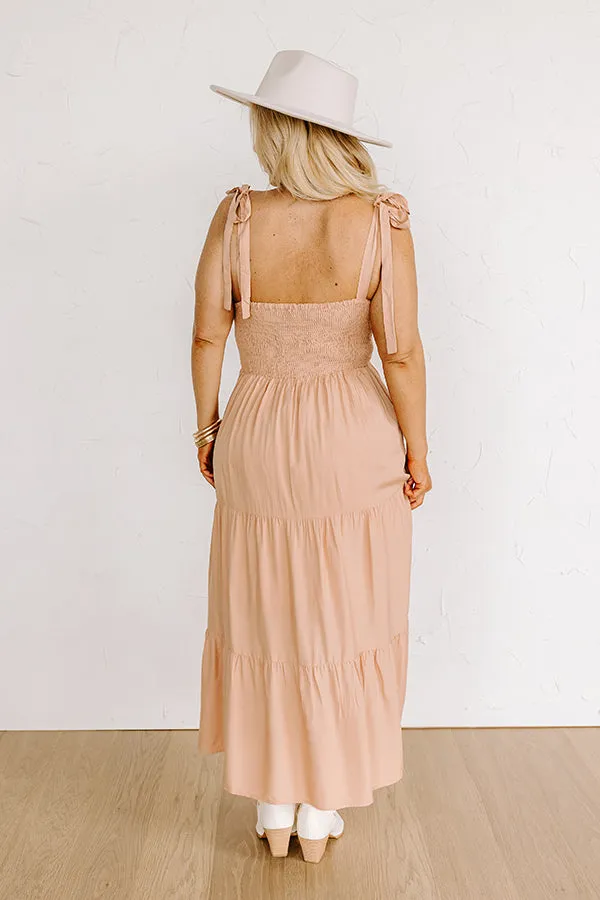 Tucson Stroll Smocked Midi in Iced Mocha Curves sold by Impressions product image thumbnail 3