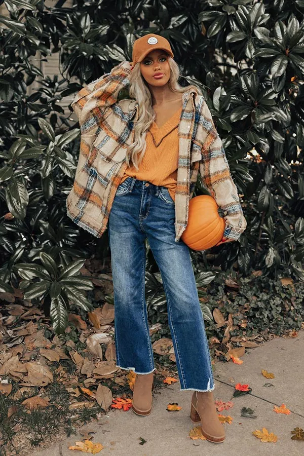 Cinnamon Brown Plaid Jacket in Iced Latte sold by Impressions product image thumbnail 5