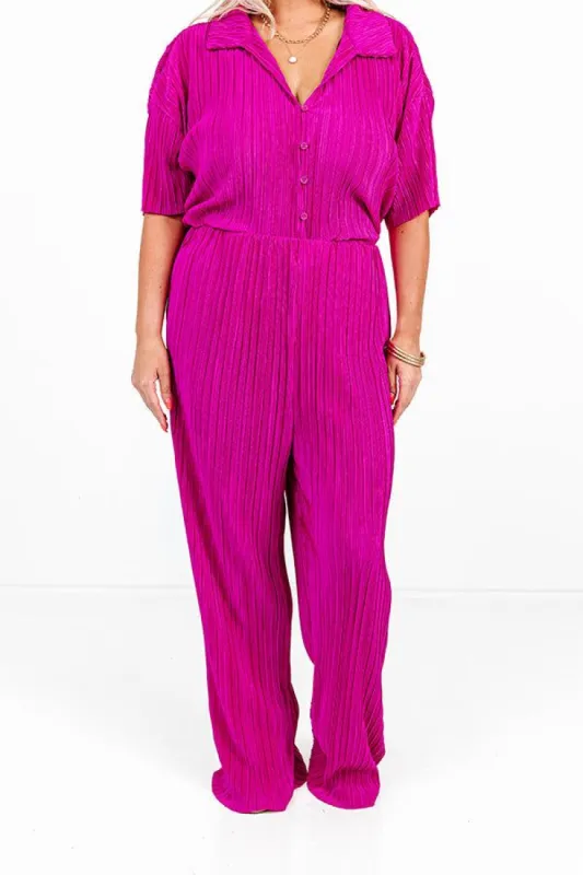 Graceful Appearance Pleated Pants In Berry Curves sold by Impressions