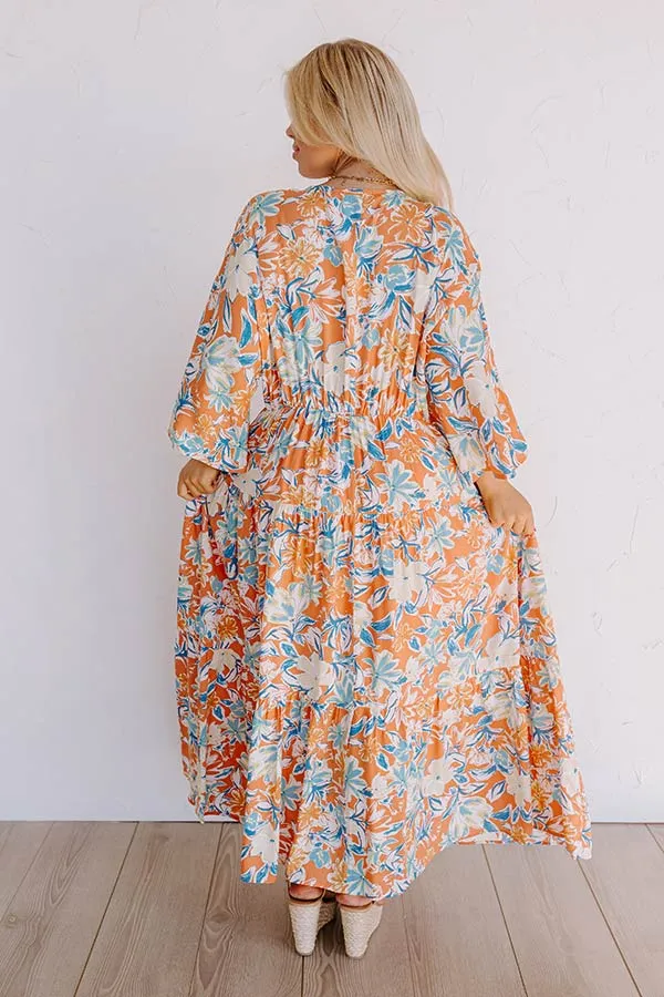 Blossom Breeze Floral Maxi In Persimmon Curves sold by Impressions product image thumbnail 2