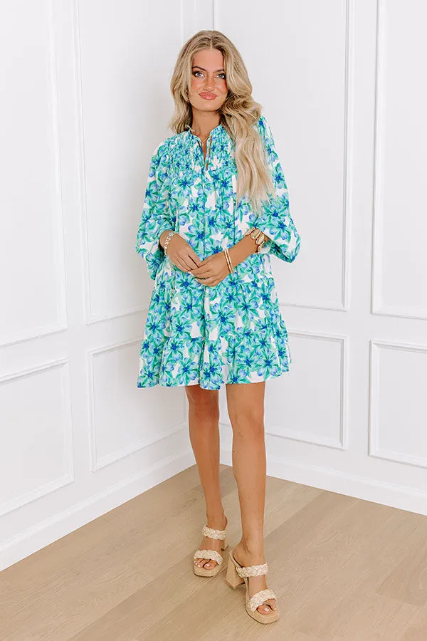 Coastal Cruise Floral Mini Dress in Green sold by Impressions product image thumbnail 5