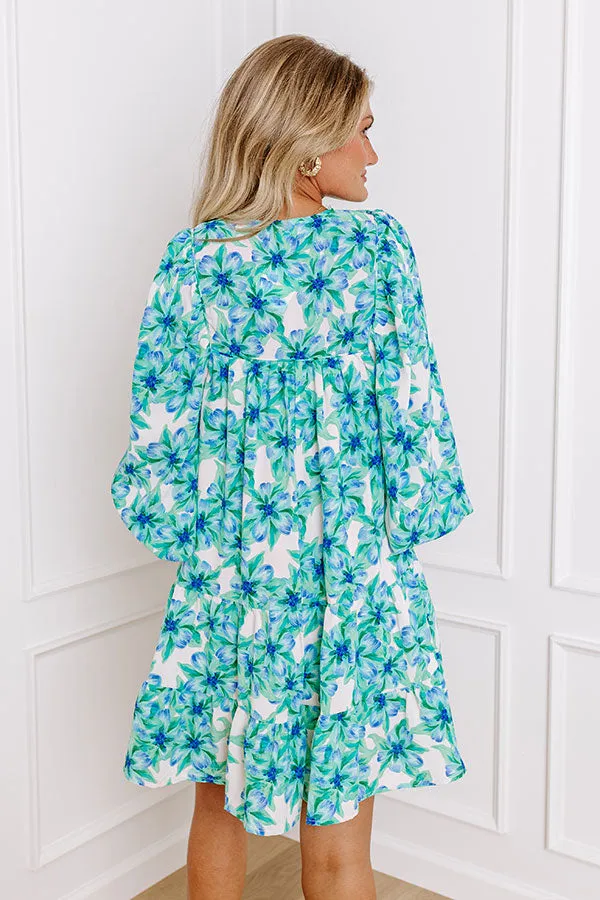 Coastal Cruise Floral Mini Dress in Green sold by Impressions product image thumbnail 4