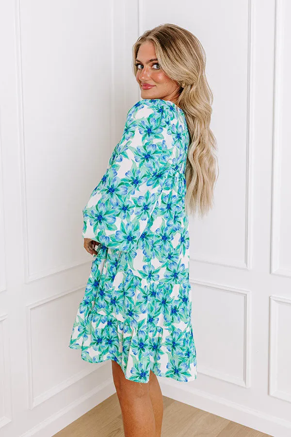 Coastal Cruise Floral Mini Dress in Green sold by Impressions product image thumbnail 3