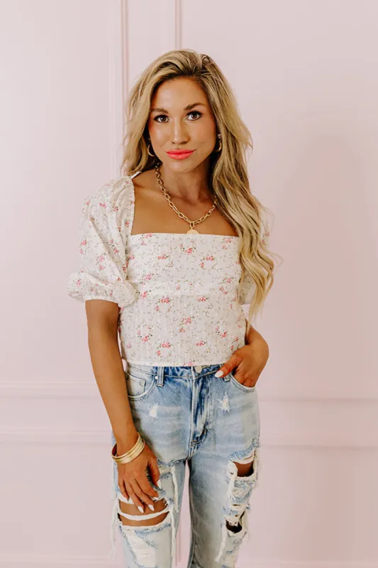 So Appealing Floral Crop Top sold by Impressions