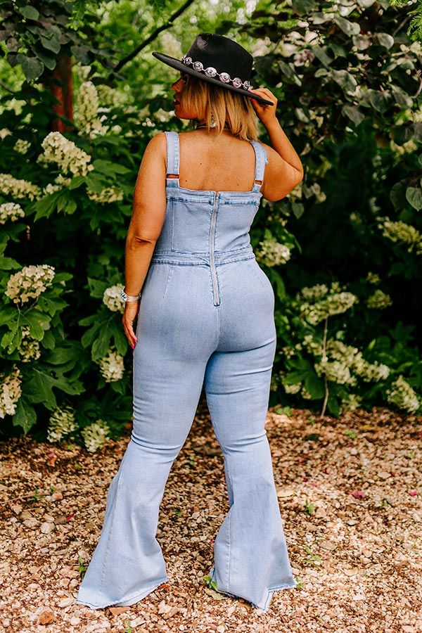 The Pike Denim Jumpsuit in Light Wash Curves sold by Impressions product image thumbnail 3