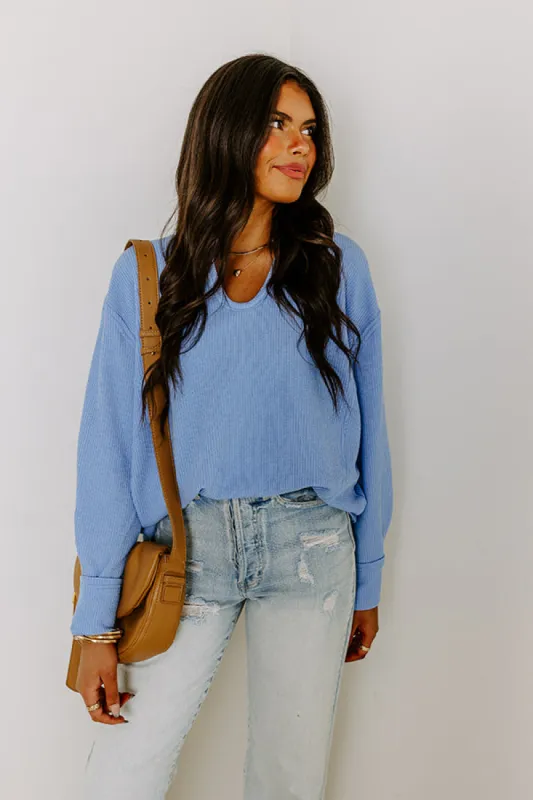 Boardwalk Babe Shift Top in Sky Blue sold by Impressions