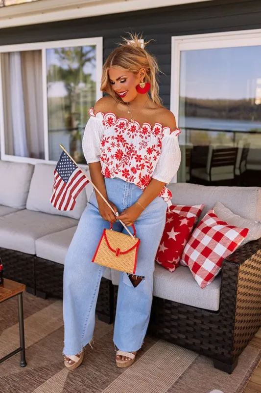 Vacay Needed Embroidered Top Curves sold by Impressions