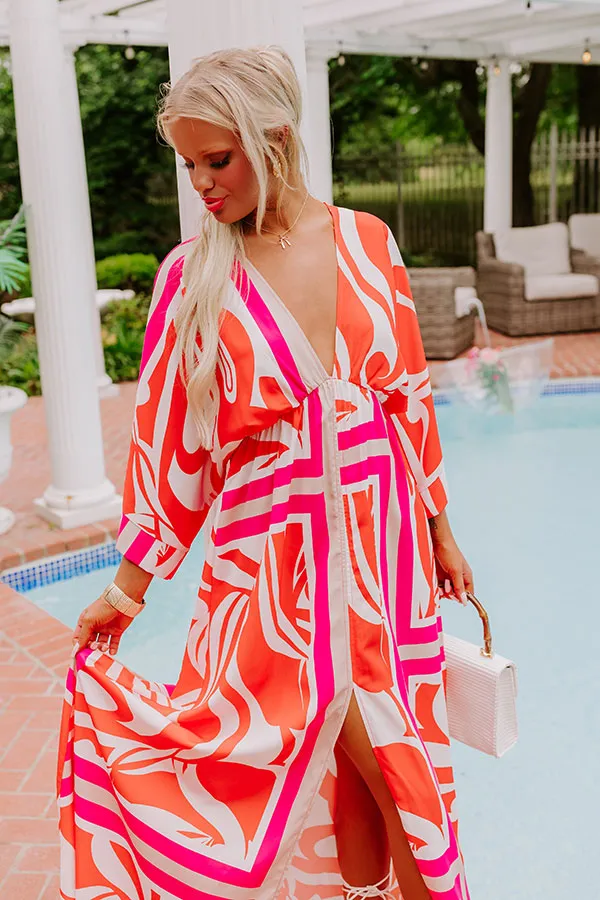 Sunshine and Sangrias Maxi Dress in Tangerine sold by Impressions product image thumbnail 2