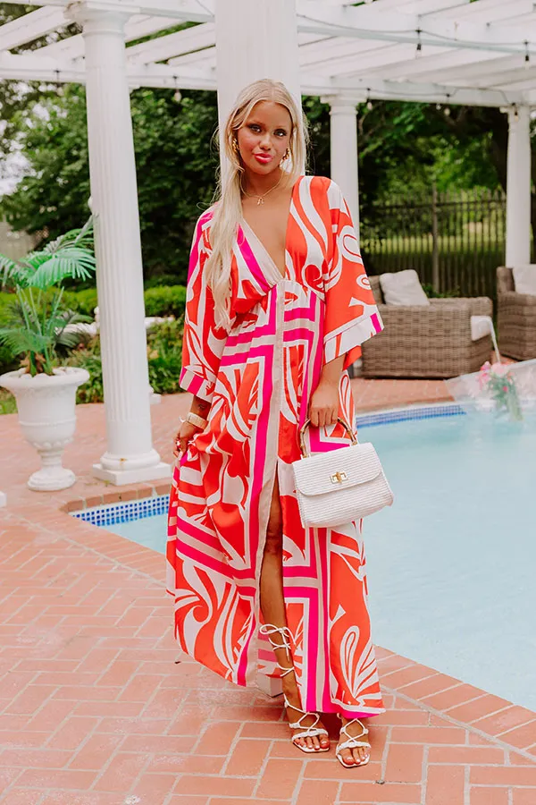 Sunshine and Sangrias Maxi Dress in Tangerine sold by Impressions