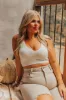 Flirty Nature Lace Racerback Bralette in Ivory Curves sold by Impressions
