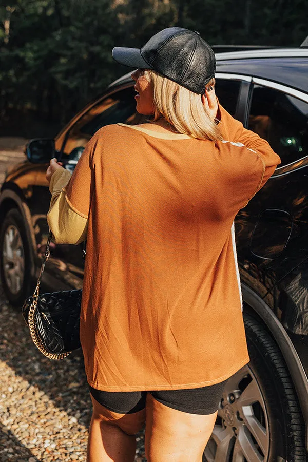 Pumpkin Spice Feels Colorblock Top Curves sold by Impressions product image thumbnail 3