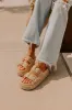 The Livy Faux Nubuck Platform Sandal in Taupe sold by Impressions