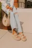 The Livy Faux Nubuck Platform Sandal in Taupe sold by Impressions
