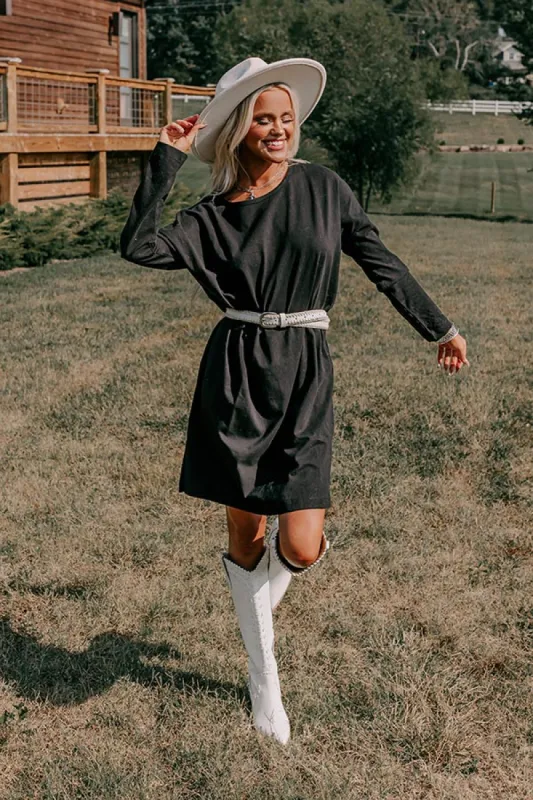 Always There For You T-Shirt Dress In Black sold by Impressions