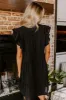 Hidden Bungalow Embroidered Dress In Black sold by Impressions