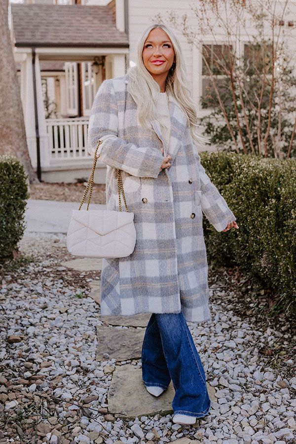 Snowfall Feels Plaid Coat sold by Impressions product image thumbnail 3