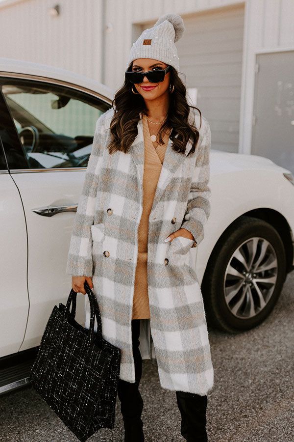 Snowfall Feels Plaid Coat sold by Impressions product image thumbnail 5